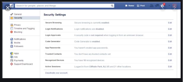 facebook-security-setting