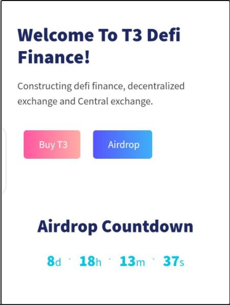 T3coins Airdrop – Claim Free 200 T3 Tokens For Free